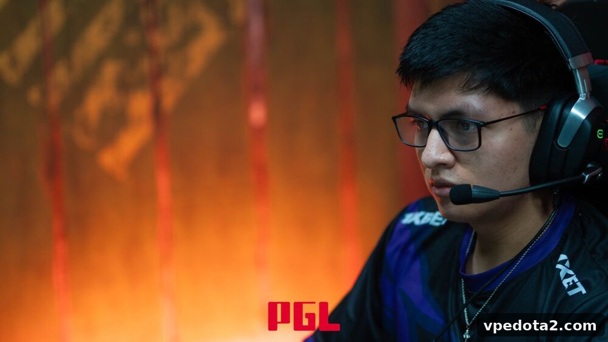 Payk fokuseret ved sin computer under PGL Wallachia