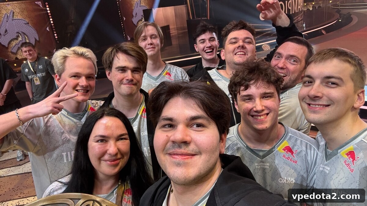 Team Spirits Dota 2-lag firar sin International-titel 2026