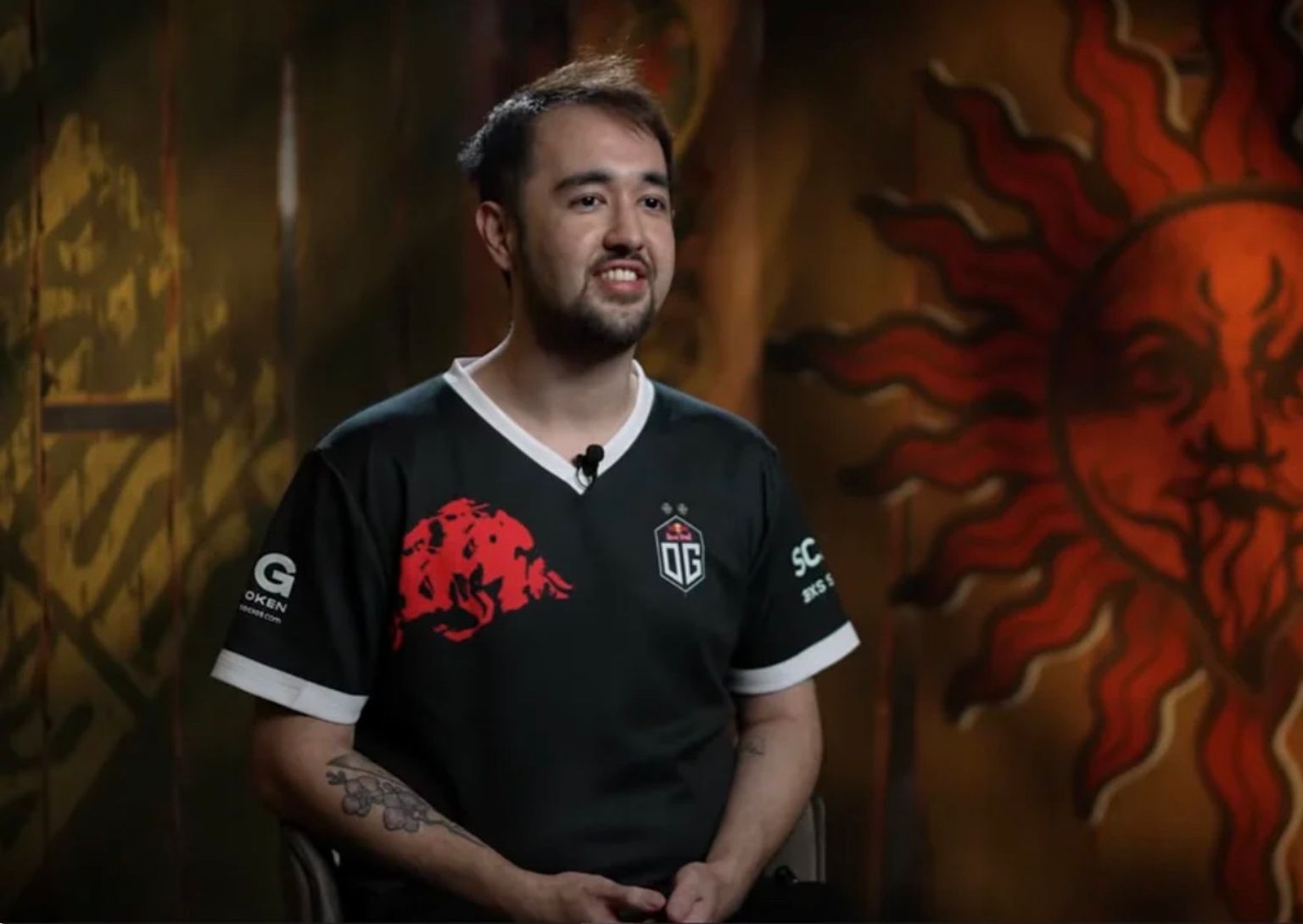 343 til et Dota 2-interview ved en begivenhed