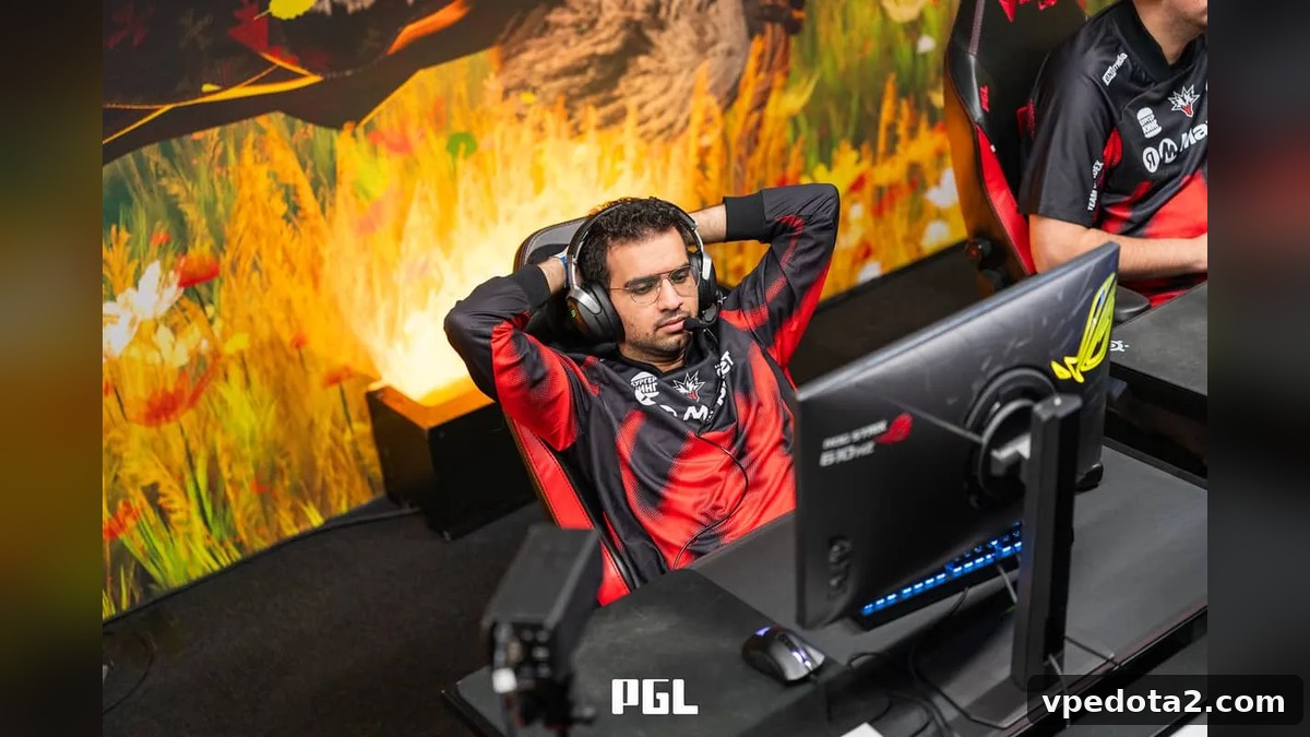 Игрок Team Yandex на своём турнирном месте на PGL Wallachia