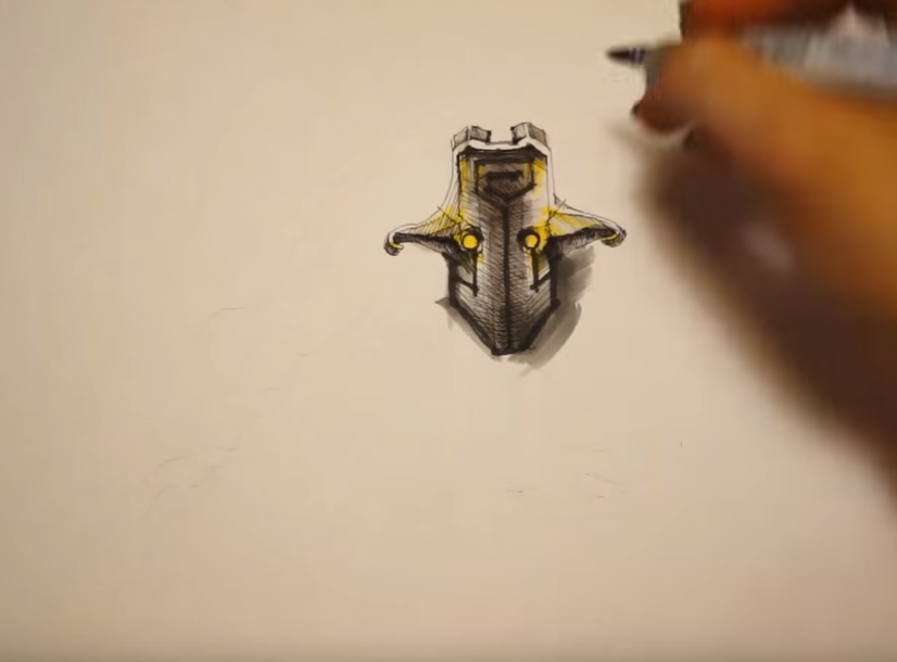 Как нарисовать героя Puck из Dota 2 карандашом поэтапно по шагам