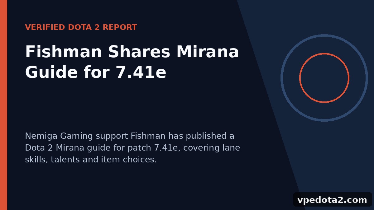 Fishman делится гайдом по Mirana для патча 7.41e
