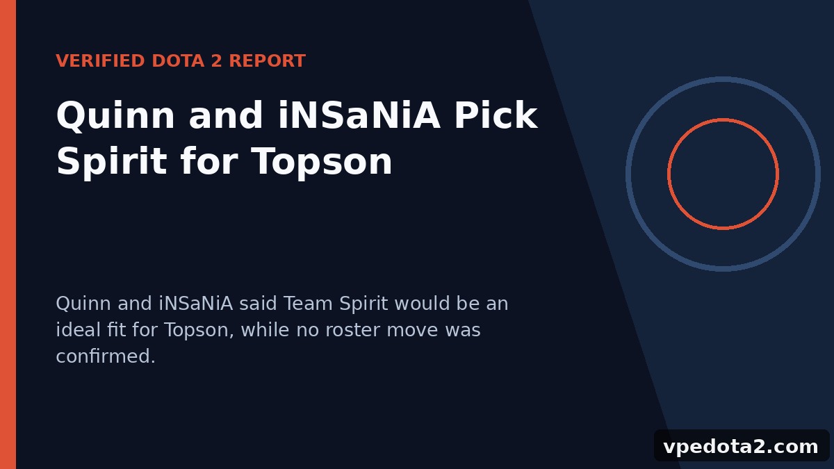 Quinn и iNSaNiA выбирают Spirit для Topson