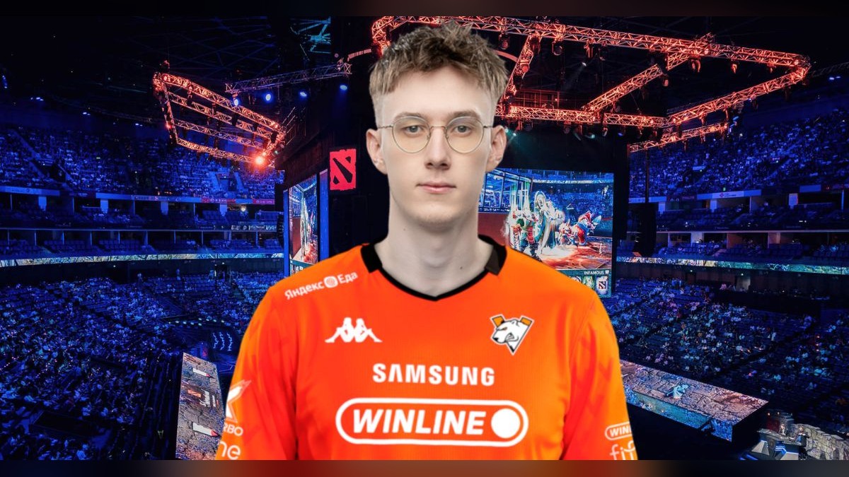 SabeRLight at a professional Dota 2 event with Virtus.pro