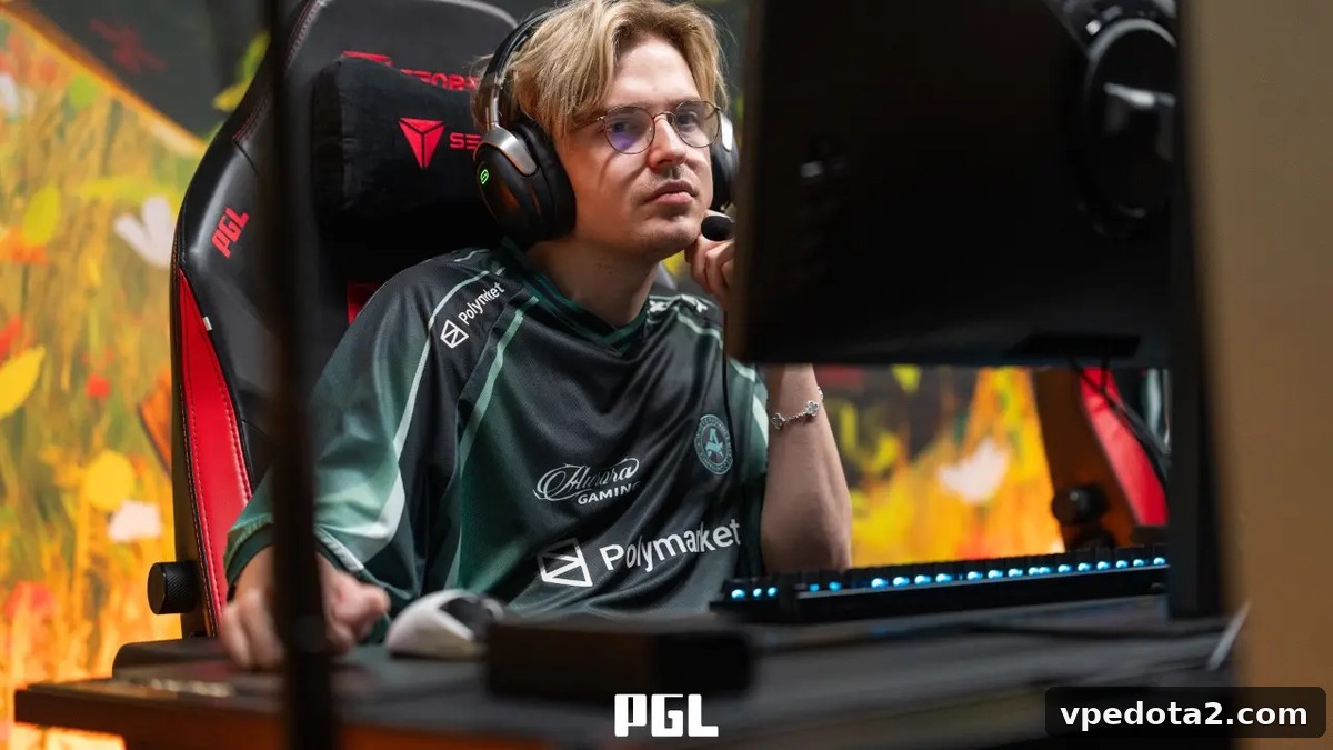 skiter playing for Aurora Gaming at PGL Wallachia