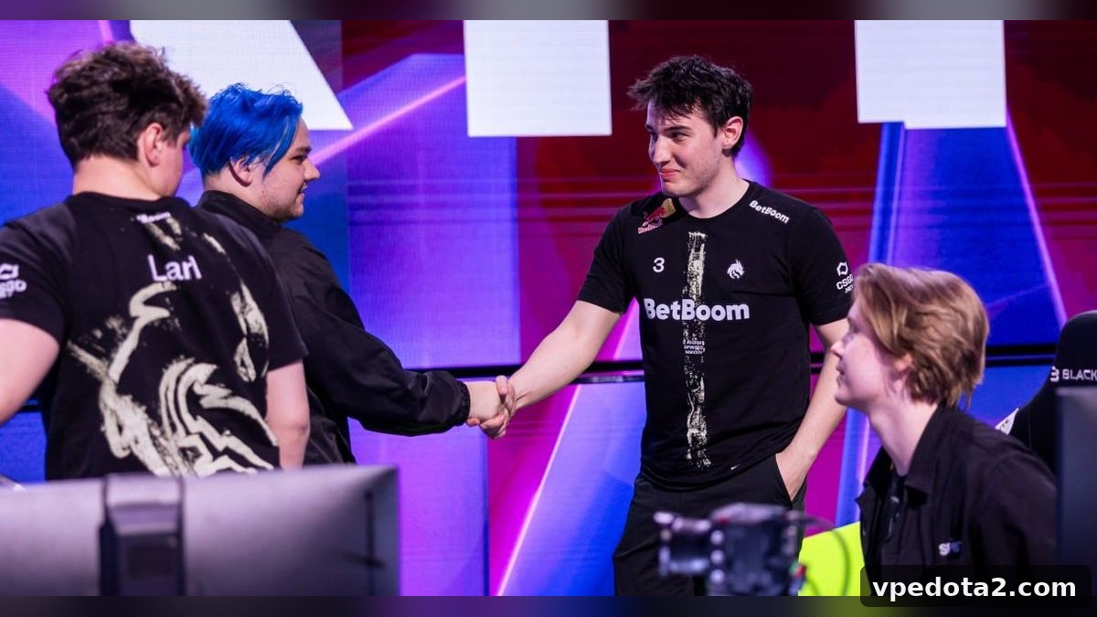 Team Spirit players on stage at The International 2026